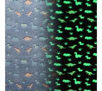 XMwike Alfombra Luminosa Alfombras Elegantes para Dormitorio Infantil decoración, pequeño Dinosaurio Azul 250x200cm