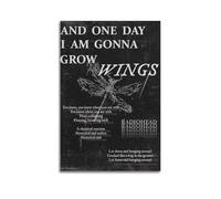 XMXPOSTARS One Day I Am Going to Lose My Wings-Music Lyrics - Póster de lienzo vintage, cita inspirada, impresiones vintage para decoración de pared, habitación, estética, 60 x 90 cm, estilo sin marco