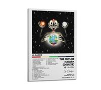 XMXPOSTARS Póster de Lil Darkie - The FUTURE IS DARK (de lujo), lienzo de música pop para decoración de habitación, 60 x 90 cm, estilo marco