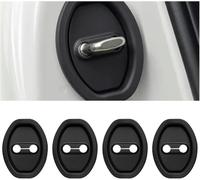 XMYCD 4 Piezas Tapa Protectora Cerradura Puerta Coche para MG Mulan 2022 2023, Almohadillas Silenciosas Silicona para Cerradura Puerta Coches,Black