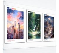 Xmyegeyeee Póster artístico de Sarah J Maas de 3 piezas, arte de pared de Sarah Maas Acotar, ciudad creciente, trono de vidrio, arte de pared, libros de fantasía para biblioteca, 12 x 16 pulgadas, sin