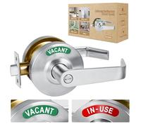 XMZ-DDUP Cerradura de puerta con indicador de privacidad inutilizada o vacante, manija de puerta de baño ocupada, cerrojos de seguridad de palanca de puerta grandes comerciales, grado ANSI 2 para