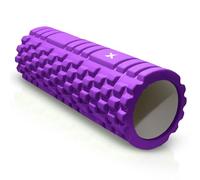 Xn8 Rodillo para yoga, deportes - Rodillo de espuma para masaje, gimnasio, recuperación de lesiones, morado, 33cm X 13.5cm