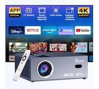 XNANO [Aplicaciones Licencia Oficial & Enfoque Automático] Proyector Compatible con 4K con WiFi y Bluetooth, Proyector Nativo 1080p Integradas de Netflix,Prime Video Disney+,4k con Dolby