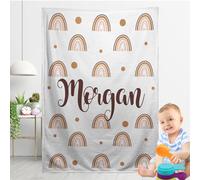 XNBTIM Manta Bebe Personalizada, Manta Infantil Bebe Recien Nacido Personalizada con Nombre, Manta Personalizada Bebe Suave Regalo Personalizado De Nacimiento para Nuevas MamáS, Manta Decorativa Cama