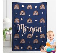 XNBTIM Manta Bebe Personalizada, Manta Infantil Bebe Recien Nacido Personalizada con Nombre, Manta Personalizada Bebe Suave Regalo Personalizado De Nacimiento para Nuevas MamáS, Manta Decorativa Cama