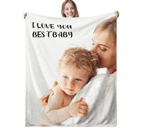 XNBTIM Manta Personalizadas con Foto,Manta Personalizada,Personalizado Mantas Foto,Mantas Personalizadas Regalos para Papá,Mamá, Niños, Amigos y Amantes,Navidad San Valentín Cumpleaños Regalo