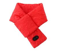 XNBZW Bufanda inteligente de calefacción con control de temperatura de 3 velocidades para invierno, calefacción eléctrica, protección de cuello, carga USB, bufanda de calefacción para cuello, compresa caliente, equipo de masaje para (rojo, talla única)