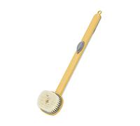 XNBZW Cepillo de baño líquido de mango largo, multifuncional, desmontable, para la espalda, para el cuerpo, esponja, con asa, masajeador coreano, toalla eliminadora de piel (amarillo, talla única)