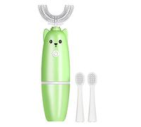XNBZW Cepillo de dientes eléctrico en forma de U de 360° con forma de U en forma de masaje y cepillo de dientes de limpieza a fondo para niños Pro 3000 (B-verde, talla única)