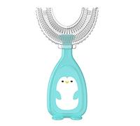XNBZW Cepillo de dientes para 360 ° en forma de U de limpieza completa Cuidado de dientes para niños Soft Kids (b-Blue, M)