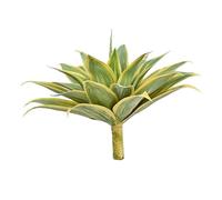 Xnferty Planta Suculenta de Agave Artificial, 17 Pulgadas, Plantas de Agave Falsas para Exteriores, Planta de Aloe Artificial, Decoración Verde, Tamaño Pequeño, Tallos de Suculentas(Oro Verde)