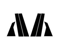 XNFUR 6 uds postes de pilar de ventana de coche, embellecedores de puerta, pegatina decorativa, Compatible for Fit, Jazz 2021-2022 BC, Panel adhesivo de columna, negro brillante protección de pilares