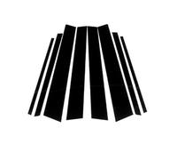 XNFUR 8 pegatinas for postes de ajuste de pilar de puerta de ventana lateral de coche, Compatible for Toyota, RAV4 XA30 2006-2012, color negro protección de pilares de ventana