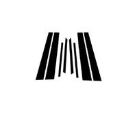 XNFUR 8 Uds. Cubierta adhesiva embellecedora BC for columna de ventana de puerta de coche, Compatible for, X6 F16 2015-2019, poste de pilar de piezas de automóvil negro brillante protección de pilare