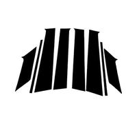 XNFUR Cubierta embellecedora Exterior for puerta y ventana de coche, Compatible for Nissan, Kicks P15 2018-2023, pegatinas for postes de pilar negro brillante, 8 Uds. protección de pilares de ventana