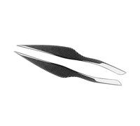 XNFUR Embellecedor de cejas for cubierta de faro de coche de 2 piezas, Compatible for, E90 E91 3 Series 2004-2008, tapa de párpado estilo fibra de carbono Recubrimiento de cejas para faros de coche