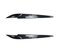 XNFUR Etiqueta engomada del ajuste de la cubierta de la ceja del faro, Compatible for, X5 X6 F15 F16 2014-2018 Apariencia de fibra de carbono Faro negro brillante Lámpara de luz delantera del párpado