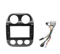 XNFUR Fascias De Radio For Coche Compatibles Con Jeep Compass Patriot 2010-2016 2 DIN 101 Pulgadas Marco Tablero GPS MP5 cubierta del panel de control de audio del vehícul(Frame AN cable)