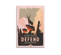 XNGFUFO Póster decorativo de Game Watch Burning Man, lienzo decorativo para pared e imagen artística moderna para decoración de dormitorio familiar, 50 x 75 cm