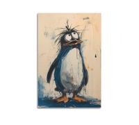 XNGFUFO Póster decorativo de pingüinos perdidos para pared e impresión artística moderna para decoración de dormitorio familiar, 60 x 90 cm