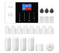 XNH gsm/WiFi Alarma doméstica inalámbrica, 21 Unidades WiFi para el hogar, Sistema de Alarma con aplicación, Sirena de 120 dB, Sensor de Puerta y Ventana, Detector de Movimiento, Control Remoto
