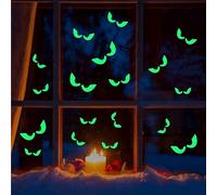 XNHIU 38 piezas pegatinas luminosas de pared de Halloween pegatinas de mirada que brillan en la oscuridad techo pared ventana adhesivos calcomanías removibles ojos fluorescentes pegatinas
