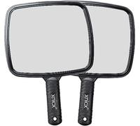 xnicx 2 Piezas Espejo de Mano Profesional - Maquillaje, Ducha, Peluquería, Barberos, Afeitados - Pequeño y Portátil, Negro, 20.1cm x 31cm XL Espejo de Mano