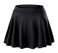 Xnihocha Falda de niña una línea plisada minifalda corta patinadora falda de cintura alta tenis falda deportiva estilo colegiala ropa deportiva falda, Negro , 128-134