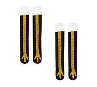 XNIVUIS 2 Pares Calcetines de Pata de Pollo Calcetines de Pollo para Mujer Calcetines de Pierna de Pollo Calcetines de Pollo Calcetines para Pies de Pollo Calcetines Gallina Talla única (Negro)