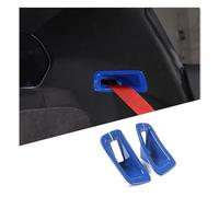 XNJIADVSY ABS rojo Compatible con Corvette C8 Z51 Z06 2020-2023 cinturón de coche asiento cubierta decorativa pegatina marco embellecedor accesorios(Blue)