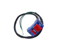 XNJIADVSY Compatible con motocicleta Dirt Pit Bike ATV, interruptor intermitente for manillar, barra de mano, botón encendido y apagado, cable dos núcleos DC 12V(Blue)