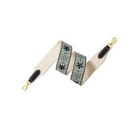XNJIADVSY Correa Ancha for el Hombro con Correas de Flores Lujo, Compatible Bolso Kelly Evelyn, reemplazo un Solo Mensajero(Black Gold Buckle,W 5cm L 80cm)