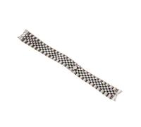 XNJIADVSY Correa de reloj acero inoxidable macizo, 20 mm, serie for hombre, cinco cuentas, correa pulsera en forma arco, Compatible con Rolex, Unisex(Silver,20mm-no logo)