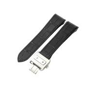XNJIADVSY Correa de reloj compatible con Cartier Sandoz Santos100 for hombre, resistente al agua, sudor, suave y cómoda, correa 20"(Black-Steel-Z8,23mm)