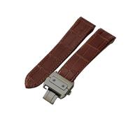 XNJIADVSY Correa de reloj compatible con Cartier Sandoz Santos100 for hombre, resistente al agua, sudor, suave y cómoda, correa 20"(Brown-Black-Z8,23mm)