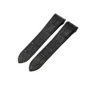 XNJIADVSY Correa de reloj compatible con Cartier Sandoz Santos100 for hombre, resistente al agua, sudor, suave y cómoda, correa 20"(Black-No Buckle,20mm)