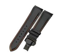 XNJIADVSY Correa de reloj compatible con Tissot Couturier T035, interfaz curva, hebilla acero inoxidable, correa impermeable, color negro y naranja(Black Orange-BK-B1,22mm)