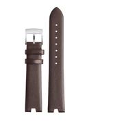 XNJIADVSY Correa de reloj cuero compatible con Versus Versace Vspci5621 Sci070016 Accesorios correa cóncava impermeable a prueba sudor 18 mm(Brown-steel)