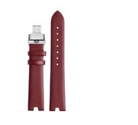 XNJIADVSY Correa de reloj cuero compatible con Versus Versace Vspci5621 Sci070016 Accesorios correa cóncava impermeable a prueba sudor 18 mm(Red-steel-B)