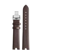 XNJIADVSY Correa de reloj cuero compatible con Versus Versace Vspci5621 Sci070016 Accesorios correa cóncava impermeable a prueba sudor 18 mm(Brown-steel-B)
