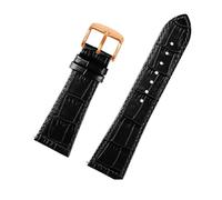XNJIADVSY Correa de reloj piel vaca Compatible con la serie Frank Muller, accesorios pulsera, correa 20, 22mm, 26mm y 30mm for hombres mujeres(Black rosegold,26mm)
