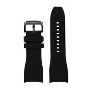 XNJIADVSY Correa deportiva de silicona resistente al agua, brazalete goma con extremo curvado 20mm y 22mm, Compatible Casio Swordfish Duro MDV-106/107-1A(GREEN BLUE,21mm)