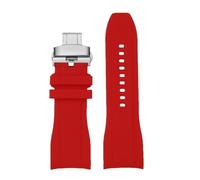 XNJIADVSY Correa deportiva de silicona resistente al agua, brazalete goma con extremo curvado 20mm y 22mm, Compatible Casio Swordfish Duro MDV-106/107-1A(Olive Flak,24mm)