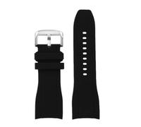 XNJIADVSY Correa deportiva de silicona resistente al agua, brazalete goma con extremo curvado 20mm y 22mm, Compatible Casio Swordfish Duro MDV-106/107-1A(Black Yellow,21mm)