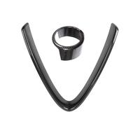 XNJIADVSY Embellecedor de cubierta en forma V rejilla central parachoques delantero coche Compatible con Alfa Romeo Stelvio 2017 2018 2019 2020 estilo fibra carbono