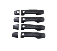 XNJIADVSY Embellecedor de la cubierta manija puerta del coche compatible con Toyota Land Cruiser LC 200 2008-2015 Accesorios piezas exteriores estilo cromado color fibra carbono(4 holes)