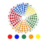 XNJIHWA 19mm Pegatinas Redondas Colores 5 Colores Etiquetas de Codificación Pegatinas Circulos Colores Adhesivos para Oficina Escuela Calendarios 30 Hojas,720pcs