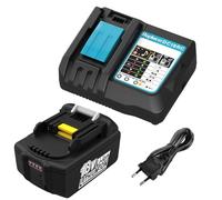 XNJTG Batería 18V 5,5Ah con Cargador para Makita | Compatible BL1850 BL1860 BL1850B BL1860B BL1840 BL1830, Compatible Cargador DC18RA DC18RC DC18RD