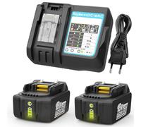 XNJTG Batería de Repuesto para Makita BL1850 BL1850B BL1840 BL1830 con Cargador de DC18RA DC18RC DC18RD